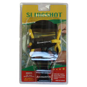 Рогатка Man Kung MK-T11 увеличенная (черная рукоять, желтая тетива, кистевой упор)